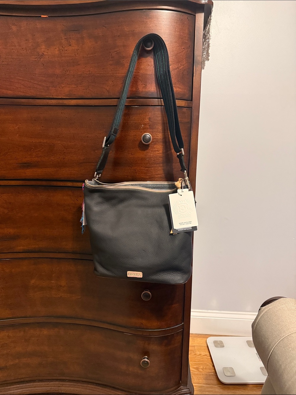 Consuela Black Crossbody Shoulder Bag Cyndi hobo